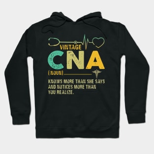 Vintage CNA Knows More Than She Says Hoodie